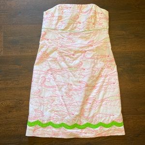 Vintage Lilly Pulitzer strapless dress